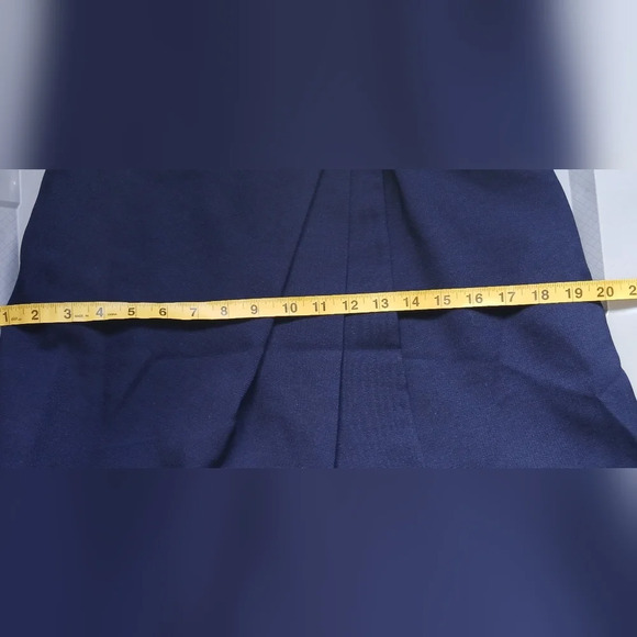 Osman Sleeveless Wrap Asymmetrical Gathered Midi Dress in Navy BLUE Size: 2 - Picture 10 of 10